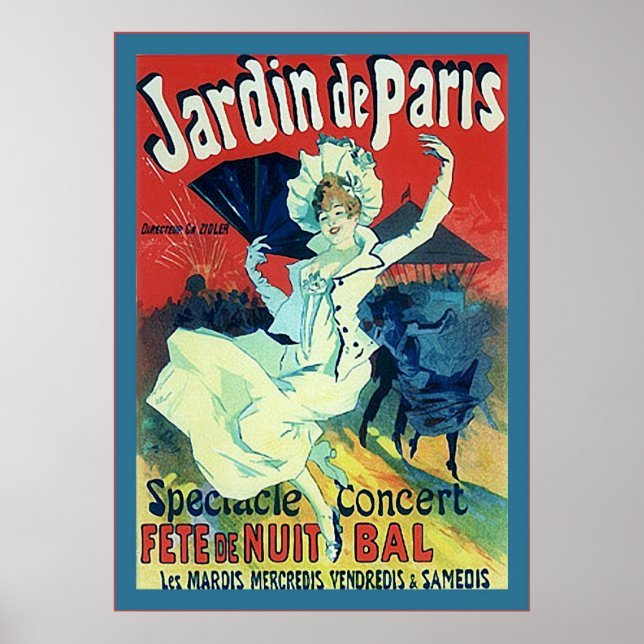 Jardin de Paris ~ Vintage French Advertising Poster (Front)