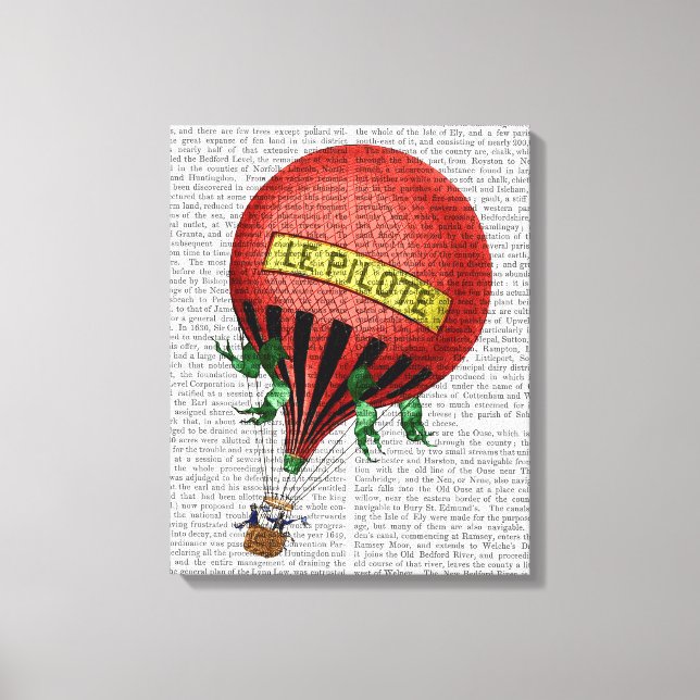 Jardin De Tuileries Hot Air Balloon Canvas Print (Front)