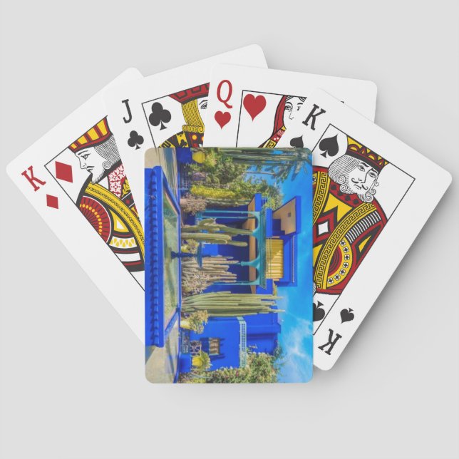 Jardin Majorelle, Marrakesh, Morocco Poker Cards (Back)