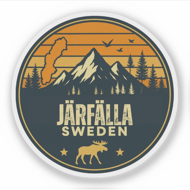 Järfälla, Sweden Sverige Sticker (Front)