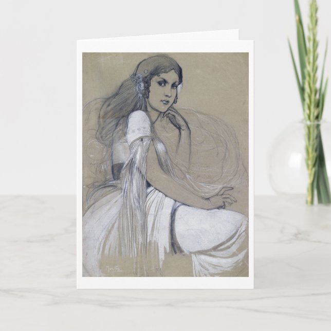 Jaroslava Muchova, Alphonse Mucha Card (Front)