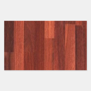 Jarrah Dark Reddish Wood Floor Rectangular Sticker