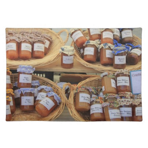 Jars with marmelade on a market in the Provence Placemat