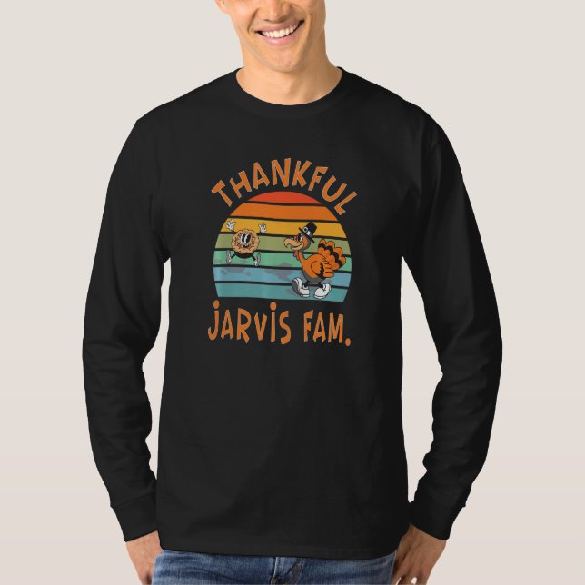 Jarvis Family  Thanksgiving Reunion Party T-Shirt (Front)