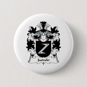 Jasinski Family Crest Button