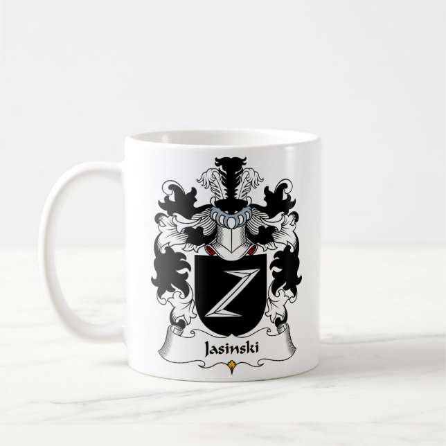 Jasinski Family Crest Coffee Mug (Left)