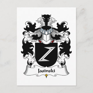 Jasinski Family Crest Postcard