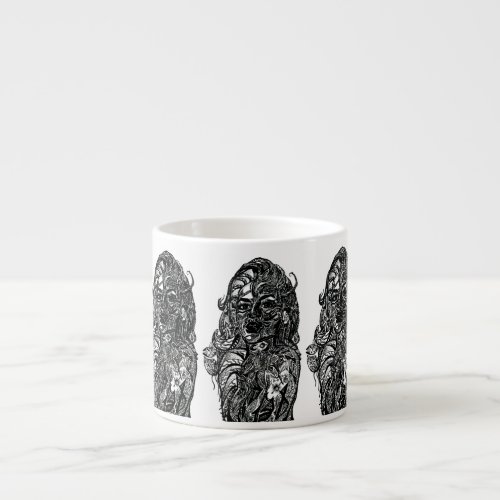 JAsmin floral abstract art unique gift Espresso Cup