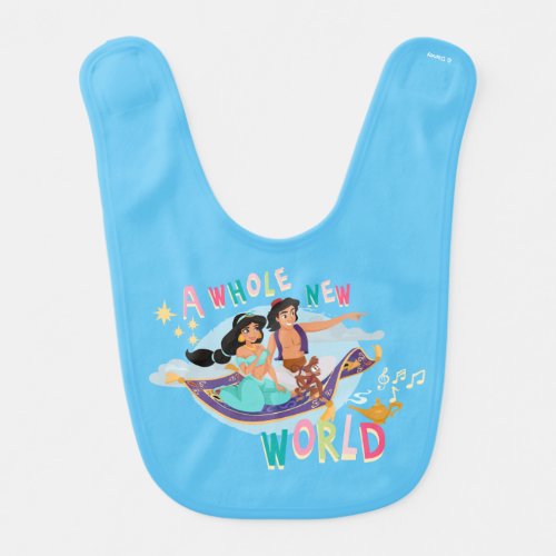 Jasmine  Aladdin Carpet Ride  A Whole New World Baby Bib