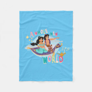 Jasmine & Aladdin Carpet Ride | A Whole New World Fleece Blanket