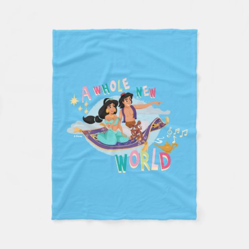 Jasmine  Aladdin Carpet Ride  A Whole New World Fleece Blanket