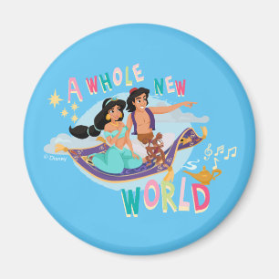 Jasmine & Aladdin Carpet Ride   A Whole New World Magnet
