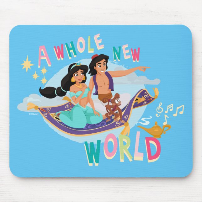Jasmine & Aladdin Carpet Ride | A Whole New World Mouse Pad (Front)