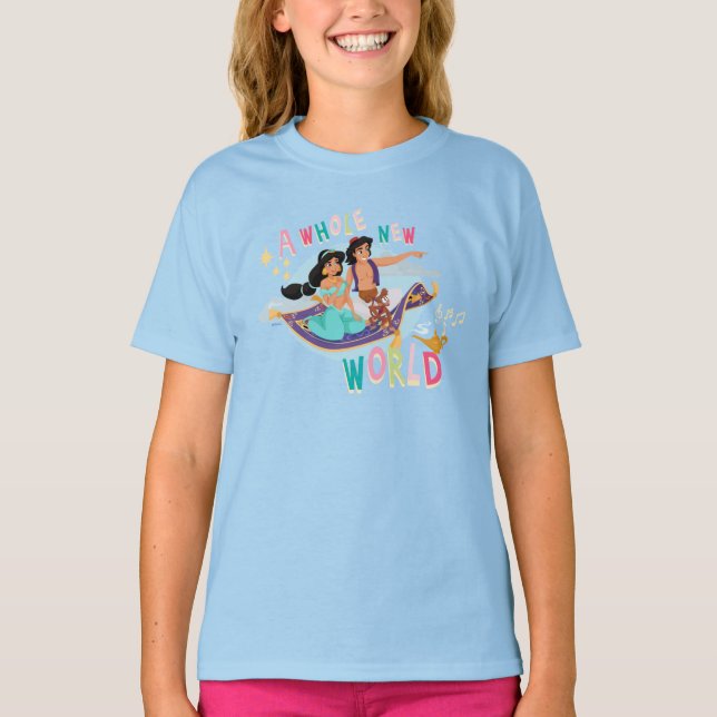 Jasmine & Aladdin Carpet Ride | A Whole New World T-Shirt (Front)