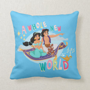 Jasmine & Aladdin Carpet Ride | A Whole New World Throw Pillow