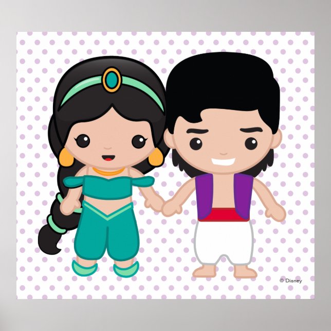 Jasmine and Aladdin Emoji 3 Poster (Front)