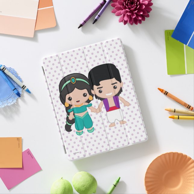 Jasmine and Aladdin Emoji iPad Smart Cover (In Situ)