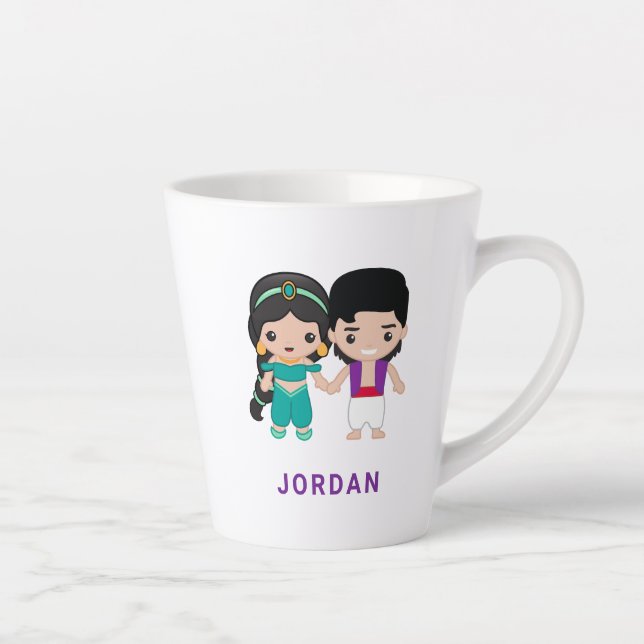Jasmine and Aladdin Emoji Latte Mug (Right)