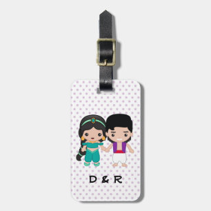Jasmine and Aladdin Emoji Luggage Tag