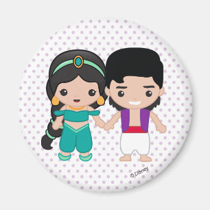 Jasmine and Aladdin Emoji Magnet
