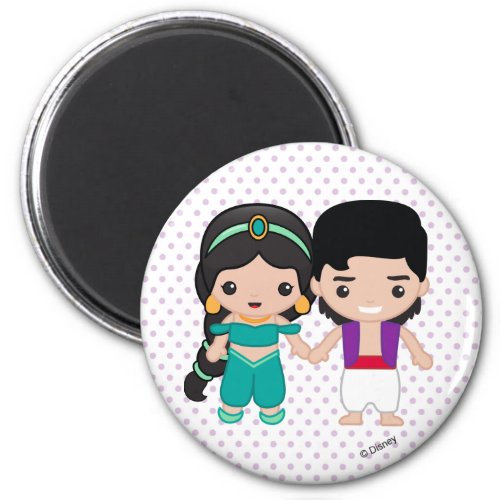 Jasmine and Aladdin Emoji Magnet