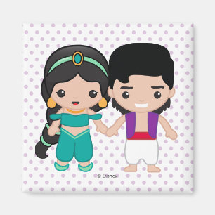 Jasmine and Aladdin Emoji Magnet