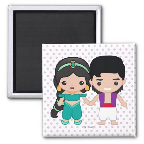 Jasmine and Aladdin Emoji Magnet