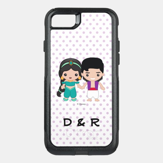 Jasmine and Aladdin Emoji Otterbox iPhone Case (Back)