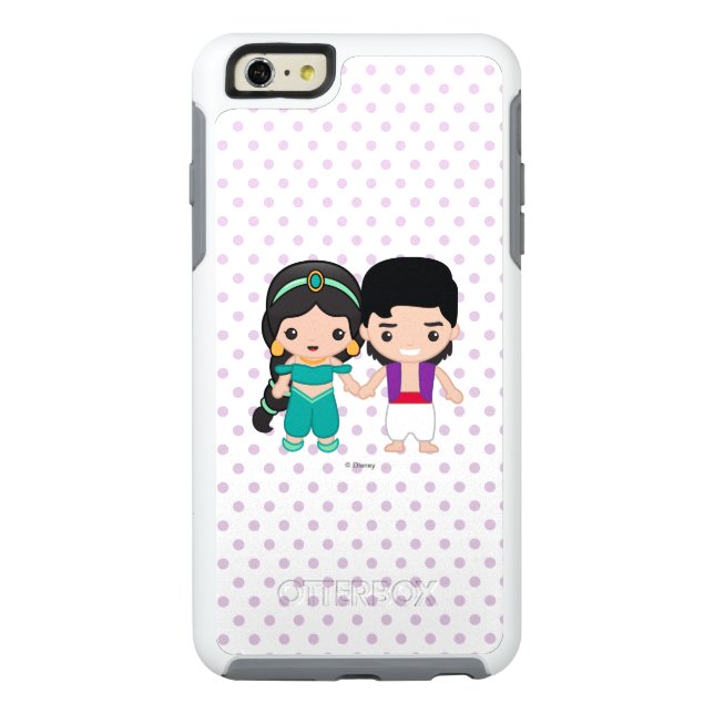 Jasmine and Aladdin Emoji Otterbox iPhone Case (Back)
