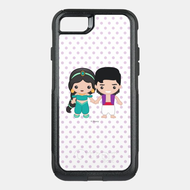 Jasmine and Aladdin Emoji Otterbox iPhone Case (Back)