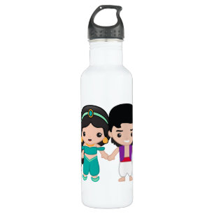 Jasmine and Aladdin Emoji Stainless Steel Water Bottle