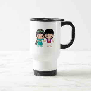 Jasmine and Aladdin Emoji Travel Mug