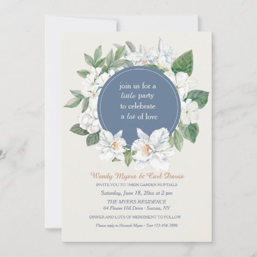 Jasmine and Orchids Botanical Wedding  Invitation