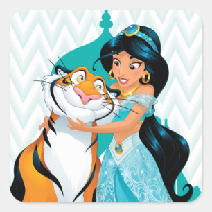Jasmine and Rajah Square Sticker