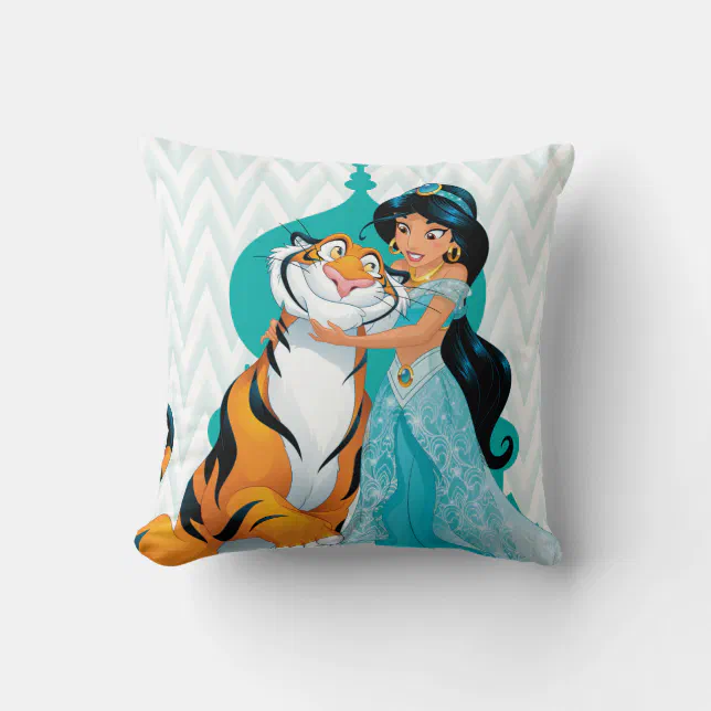Jasmine and Rajah Throw Pillow Zazzle