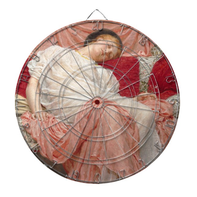 Jasmine (Beautiful Young Sleeping Woman) Dart Board (Front)