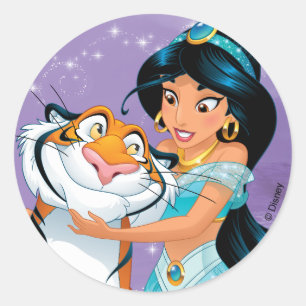 Jasmine   Besties Rule Classic Round Sticker