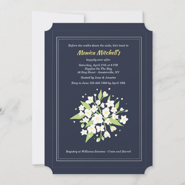 Jasmine Bouquet Invitation (Front)