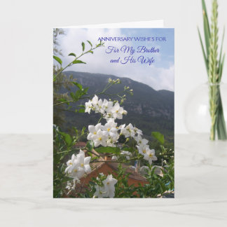 Jasmine Brother And Wife Personalised Anniversary Card