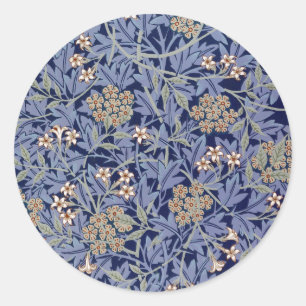 Jasmine by William Morris Classic Round Sticker