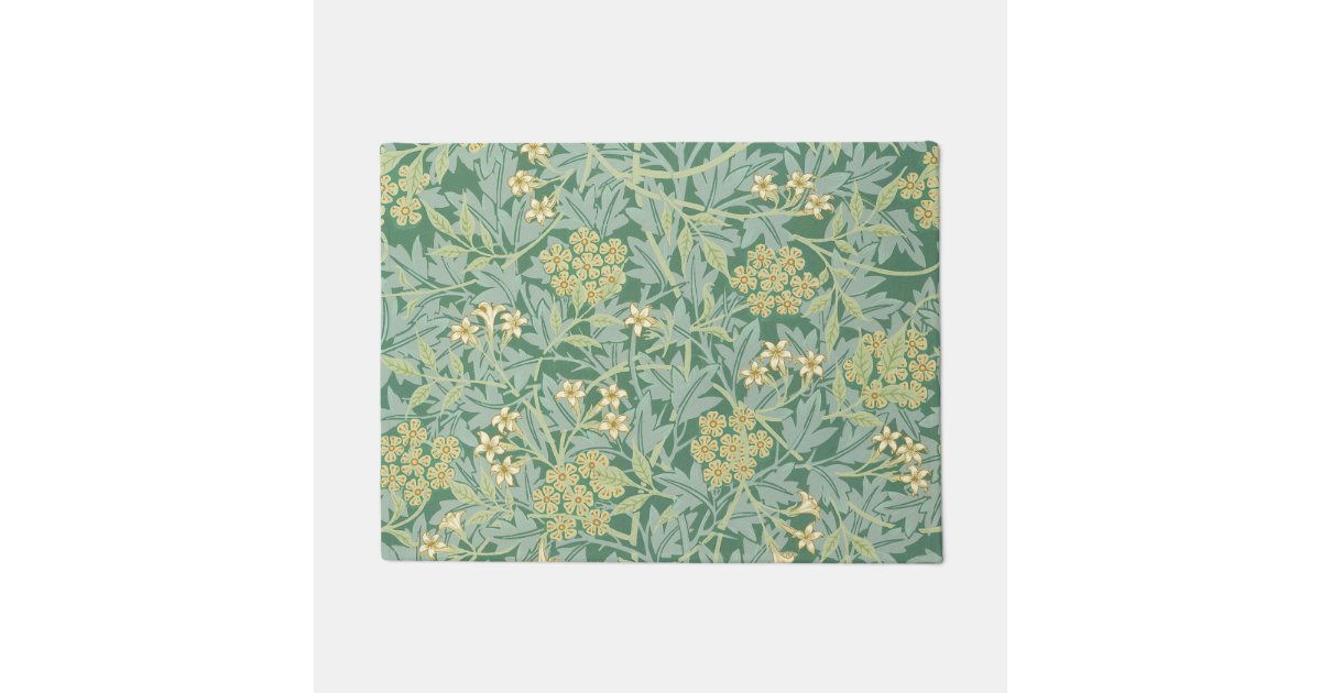 Jasmine by William Morris Doormat Zazzle