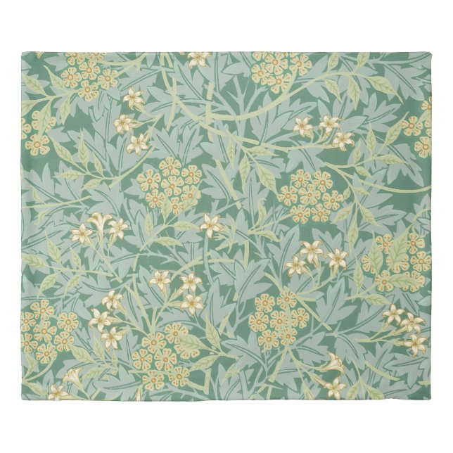 Jasmine by William Morris Duvet Cover (Front)