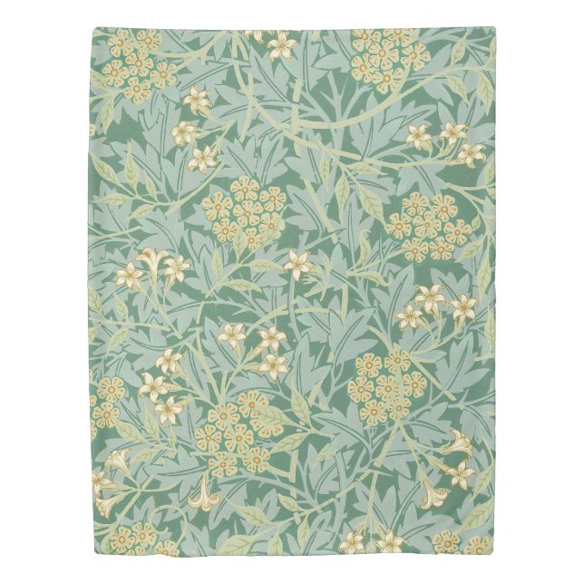 Jasmine by William Morris Duvet Cover (Front)