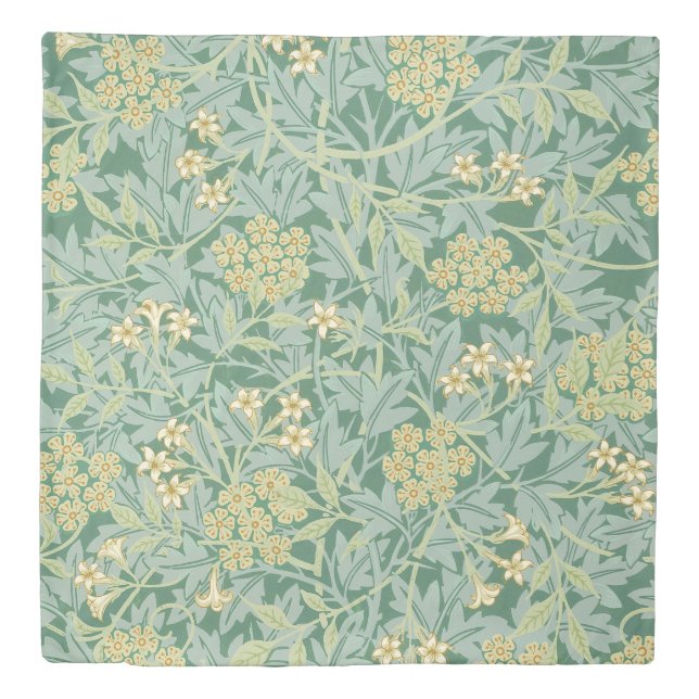 Jasmine by William Morris Duvet Cover (Front)