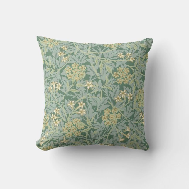Jasmine (by William Morris) Throw Pillow (Front)
