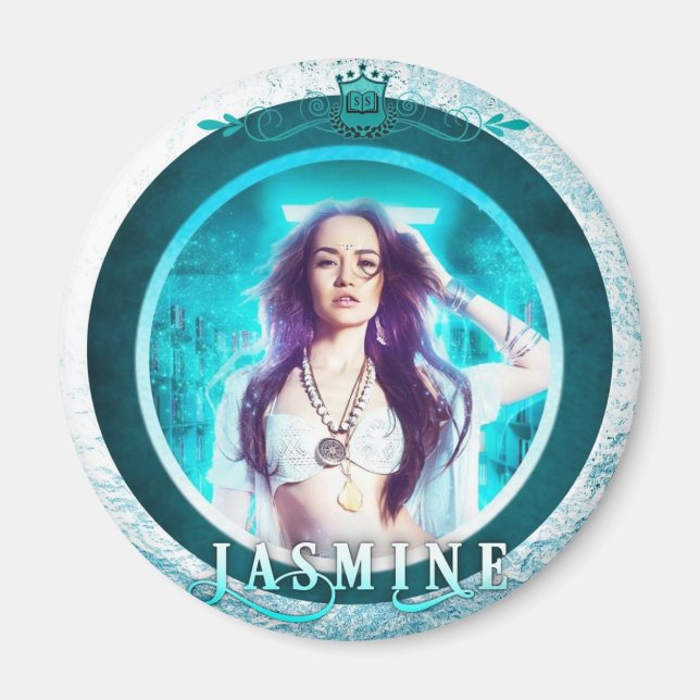 Jasmine Circle Magnet (Front)