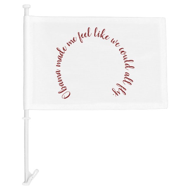 Jasmine Crockett Obama Quote Shirt Car Flag (Front)