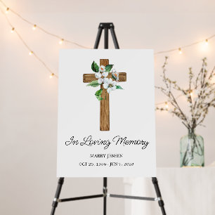 Jasmine Cross Memorial Funeral Foam Board