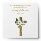 Jasmine Cross Seed Packet Funeral Envelope