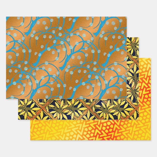 Jasmine Daisy Glyph Sampler Wrapping Paper Sheets (Set)